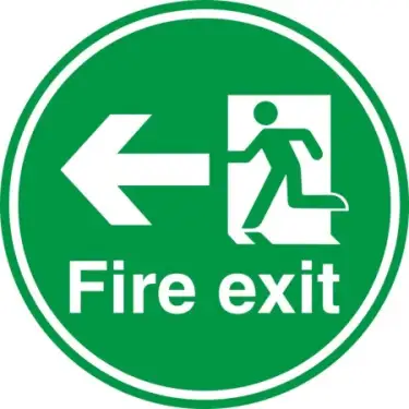 Click Here To Enlarge This Photo Of Fire Exit Arrow Anti-Slip Floor Sign
