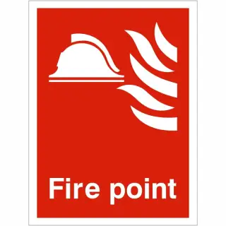 Self Adhesive Vinyl Fire Point Sign