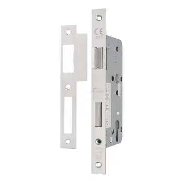 Click Here To Enlarge This Photo Of Eclipse 71410 DIN Euro Sashlock 60mm - (22mm Square Forend) - Satin Stainless Steel