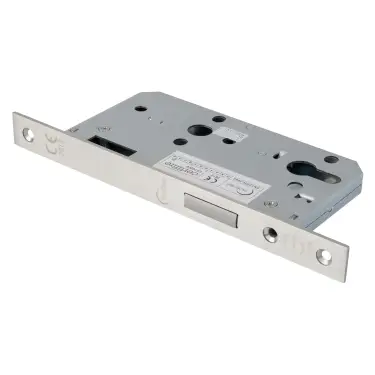 Click Here To Enlarge This Photo Of Eclipse 71412 DIN Euro Deadlock 60mm - (22mm Square Forend) - Satin Stainless Steel