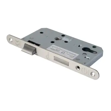 Click Here To Enlarge This Photo Of Eclipse 71420 DIN Euro Sashlock 60mm - (22mm Radius Forend) - Satin Stainless Steel