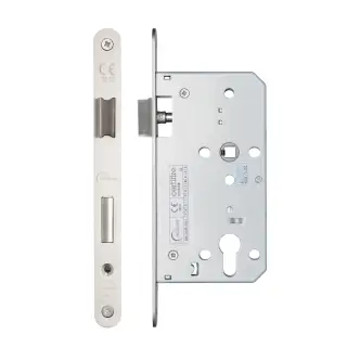 Eclipse 71420 DIN Euro Sashlock 60mm - (22mm Radius Forend) - Satin Stainless Steel