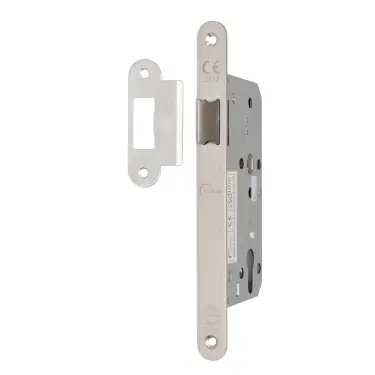 Click Here To Enlarge This Photo Of Eclipse 71421 DIN Latch 60mm - (22mm Radius Forend) - Satin Stainless Steel