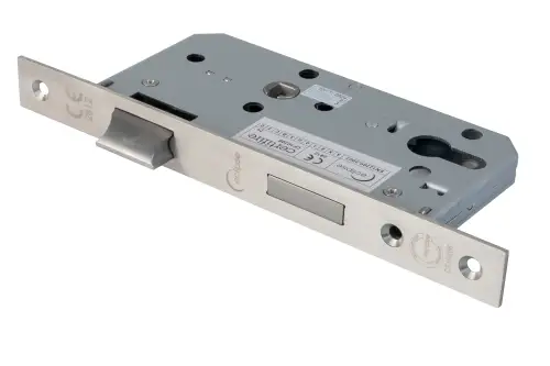 Click Here To Enlarge This Photo Of Eclipse 71430 DIN Euro Sashlock 55mm - (24mm Square Forend) - Satin Stainless Steel