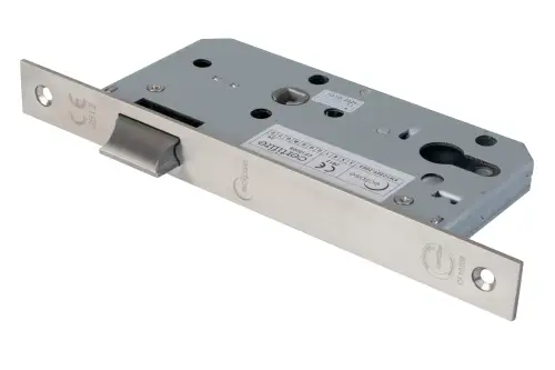 Click Here To Enlarge This Photo Of Eclipse 71431 DIN Latch 55mm - (24mm Square Forend) - Satin Stainless Steel