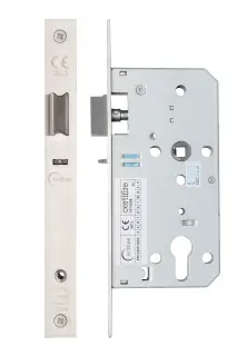 Eclipse 71434 DIN Nightlatch 55mm - (24mm Square Forend) - Satin Stainless Steel