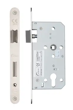 Click Here To Enlarge This Photo Of Eclipse 71440 DIN Euro Sashlock 55mm - (24mm Radius Forend) - Satin Stainless Steel