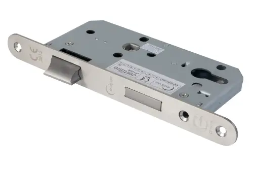 Click Here To Enlarge This Photo Of Eclipse 71440 DIN Euro Sashlock 55mm - (24mm Radius Forend) - Satin Stainless Steel