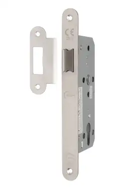 Click Here To Enlarge This Photo Of Eclipse 71441 DIN Latch 55mm - (24mm Radius Forend) - Satin Stainless Steel