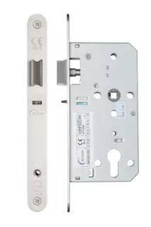 Eclipse 71444 DIN Nightlatch 55mm - (24mm Radius Forend) - Satin Stainless Steel