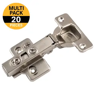 Eclipse 99020 35mm NP Clip On 3D Soft Close Cabinet Hinge 105° Full Overlay - Pack of 20