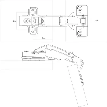 Click Here To Enlarge This Photo Of Eclipse 99019 35mm NP Clip On Cabinet Hinge 165° Full Overlay - Pack of 2