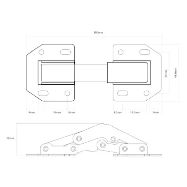 Click Here To Enlarge This Photo Of Eclipse 99017 100mm NP Cabinet Hinge Easy Mount 90° Full Overlay - Pack of 2