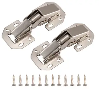 Eclipse 99017 100mm NP Cabinet Hinge Easy Mount 90° Full Overlay - Pack of 2