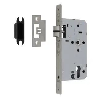 DLX7260NLSSS - Carlisle Brass Eurospec DIN Euro Nightlatch 60mm Backset (Square Forend) - Satin Stainless Steel