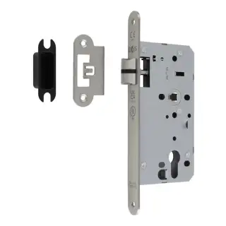 DLX0055LSSS/R - Carlisle Brass Eurospec DIN Latch 55mm Backset (Radius Forend) - Satin Stainless Steel