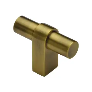 C2482-AT Heritage Brass Industrial T-Bar Cabinet Knob Antique Brass Finish
