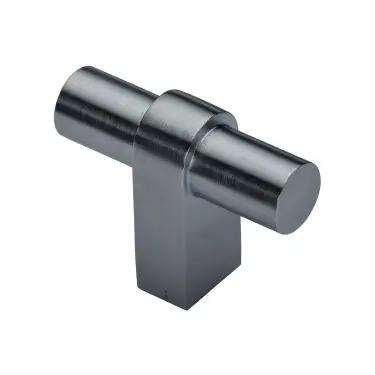 Click Here To Enlarge This Photo Of C2482-SC Heritage Brass Industrial T-Bar Cabinet Knob Satin Chrome Finish