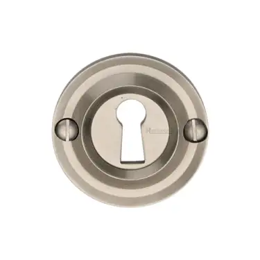 Click Here To Enlarge This Photo Of V1016-SN Heritage Brass Open Keyhole Round Satin Nickel Finish