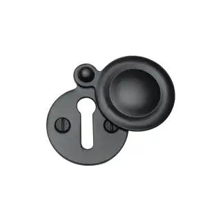 V1020-BKMT Heritage Brass Covered Keyhole Round Matt Black Finish