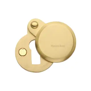 V1023-SB Heritage Brass Covered Keyhole Round  Satin Brass Finish