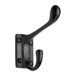V1056-BKMT Heritage Brass Ball End Hat & Coat Hook Matt Black Finish