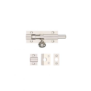 Click Here To Enlarge This Photo Of FB55PN - Zoo Hardware Fulton & Bray Architectural Barrel Bolt 75mm x 30mm Polished Nickel
