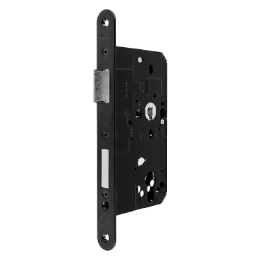 Click Here To Enlarge This Photo Of AR910-R-60-BLK Hoppe Arrone DIN Mortice Sashlock Case Radius Forend (60mm Backset) - Matt Black (50015436)