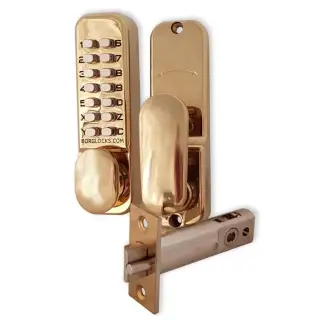 BORG Locks BL2001 PB Light Duty Digital Lock (60mm Latch) - Polished Brass