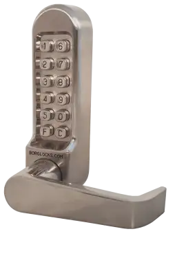 Click Here To Enlarge This Photo Of BORG Locks BL5402 SS Medium/Heavy Duty Digital Lock (Flat Bar) with Free Passage Mode (28mm Latch for Aluminium/Narrow Stile Doors) - Stainless Steel