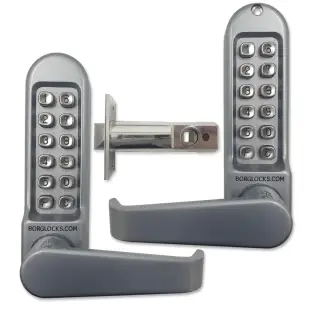 BORG Locks BL5451 SC Medium/Heavy Duty Back to Back Digital Lock (Flat Bar) with Free Passage Mode (60mm Latch) - Satin Chrome