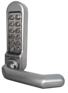 BORG Locks BL5053 SC Medium/Heavy Duty Back to Back Digital Lock (Round Bar) with Free Passage Mode (60x72mm Euro Profile Lockcase) - Satin Chrome