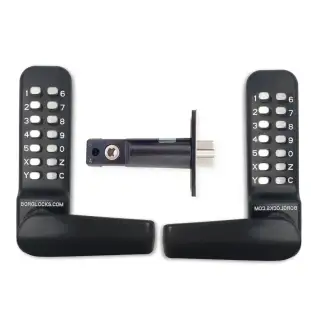 BORG Locks BL4441 MG Pro Medium/Heavy Duty Free Turning Back to Back Digital Lock (60mm Latch) - Marine Grade Black