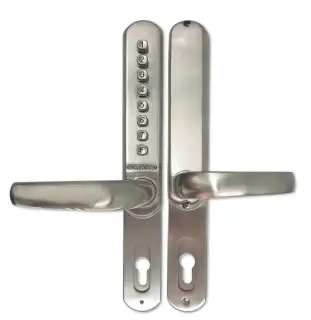 BORG Locks BL6100 SS Heavy Duty Narrow Stile Digital Lock with Free Passage Mode (suitable for use with 92mm Multipoint Locks) - Stainless Steel
