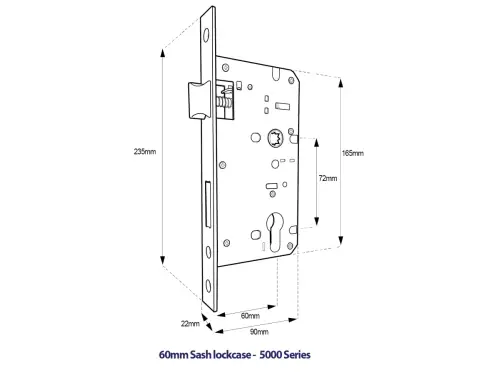 Click Here To Enlarge This Photo Of BORG Locks BL5453 ECP SS Medium/Heavy Duty Back to Back Digital Lock (Flat Bar) with Free Passage Mode & Easicode Pro Coding Chamber (60x72mm Euro Profile Lockcase) - Stainless Steel
