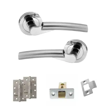 Click Here To Enlarge This Photo Of Atlantic - S32RSCPC STATUS Florida Door Handle Pack - Satin Chrome/Polished Chrome