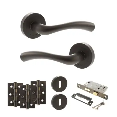 Click Here To Enlarge This Photo Of Atlantic - S35RUDB STATUS Texas Door Handle Pack - Urban Dark Bronze