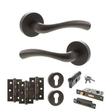 Click Here To Enlarge This Photo Of Atlantic - S35RUDB STATUS Texas Door Handle Pack - Urban Dark Bronze