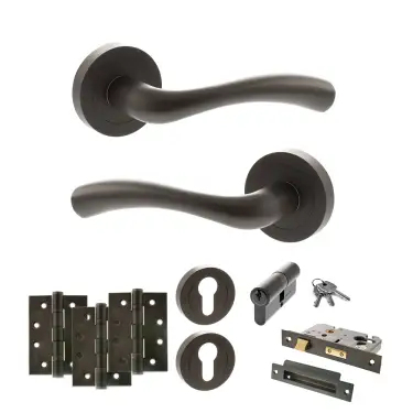 Click Here To Enlarge This Photo Of Atlantic - S35RUDB STATUS Texas Door Handle Pack - Urban Dark Bronze