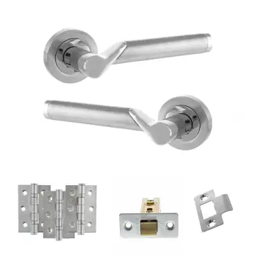 Click Here To Enlarge This Photo Of Atlantic - S38RSCPC STATUS Hawaii Door Handle Pack - Satin Chrome/Polished Chrome