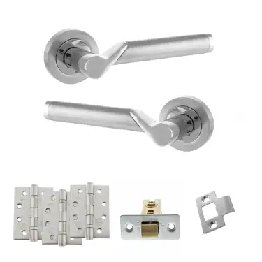 Click Here To Enlarge This Photo Of Atlantic - S38RSCPC STATUS Hawaii Door Handle Pack - Satin Chrome/Polished Chrome