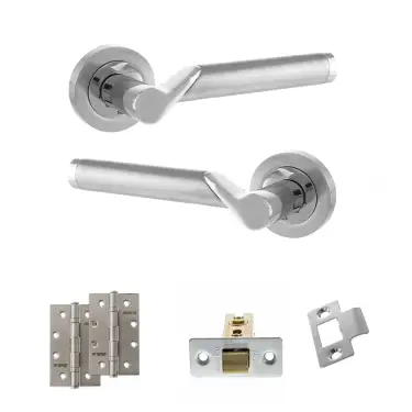 Click Here To Enlarge This Photo Of Atlantic - S38RSCPC STATUS Hawaii Door Handle Pack - Satin Chrome/Polished Chrome