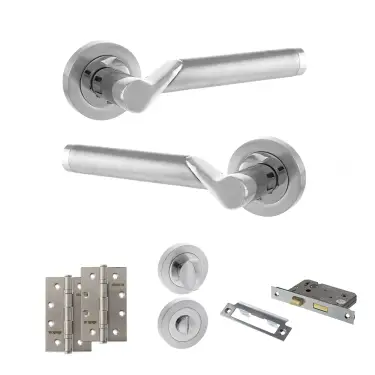 Click Here To Enlarge This Photo Of Atlantic - S38RSCPC STATUS Hawaii Door Handle Pack - Satin Chrome/Polished Chrome