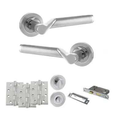 Click Here To Enlarge This Photo Of Atlantic - S38RSCPC STATUS Hawaii Door Handle Pack - Satin Chrome/Polished Chrome