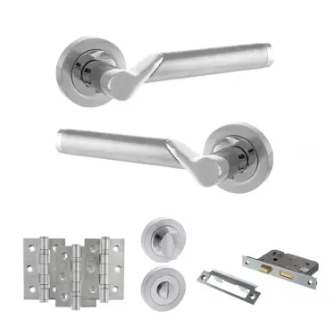 Click Here To Enlarge This Photo Of Atlantic - S38RSCPC STATUS Hawaii Door Handle Pack - Satin Chrome/Polished Chrome