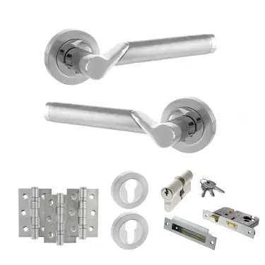 Click Here To Enlarge This Photo Of Atlantic - S38RSCPC STATUS Hawaii Door Handle Pack - Satin Chrome/Polished Chrome