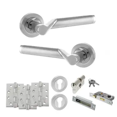 Click Here To Enlarge This Photo Of Atlantic - S38RSCPC STATUS Hawaii Door Handle Pack - Satin Chrome/Polished Chrome