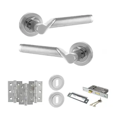Click Here To Enlarge This Photo Of Atlantic - S38RSCPC STATUS Hawaii Door Handle Pack - Satin Chrome/Polished Chrome