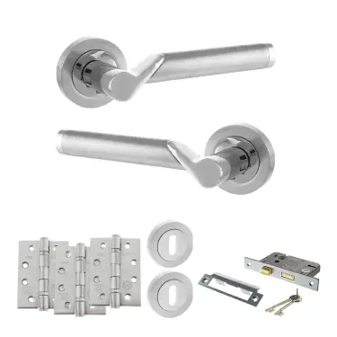 Click Here To Enlarge This Photo Of Atlantic - S38RSCPC STATUS Hawaii Door Handle Pack - Satin Chrome/Polished Chrome