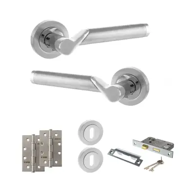 Click Here To Enlarge This Photo Of Atlantic - S38RSCPC STATUS Hawaii Door Handle Pack - Satin Chrome/Polished Chrome